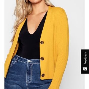 Mustard color cardigan